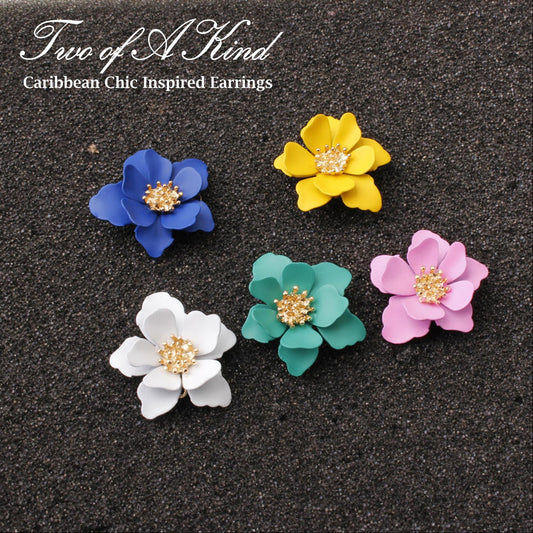 Flower Caribbean Chic Earring Stud